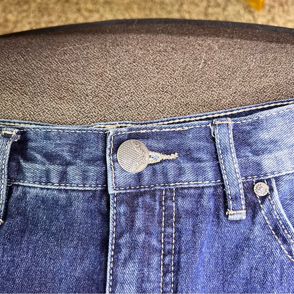 SOLD -- Free People Shorts Lace Trim High Rise Denim Cotton Distressed - Picture 2 of 9